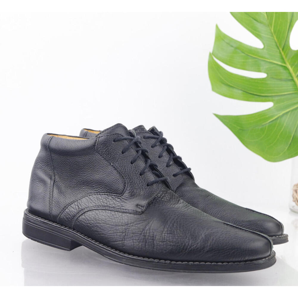 Sandro‎ Moscoloni Mens Chukka Boots Size 11 D Black Leather Lace Up Dress Shoes